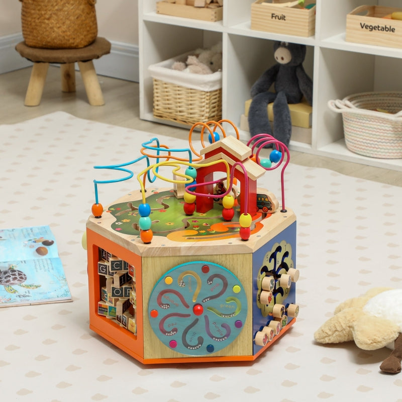 Motor Skills Cube 8-in-1 Activity Bead Maze - Multicoloured