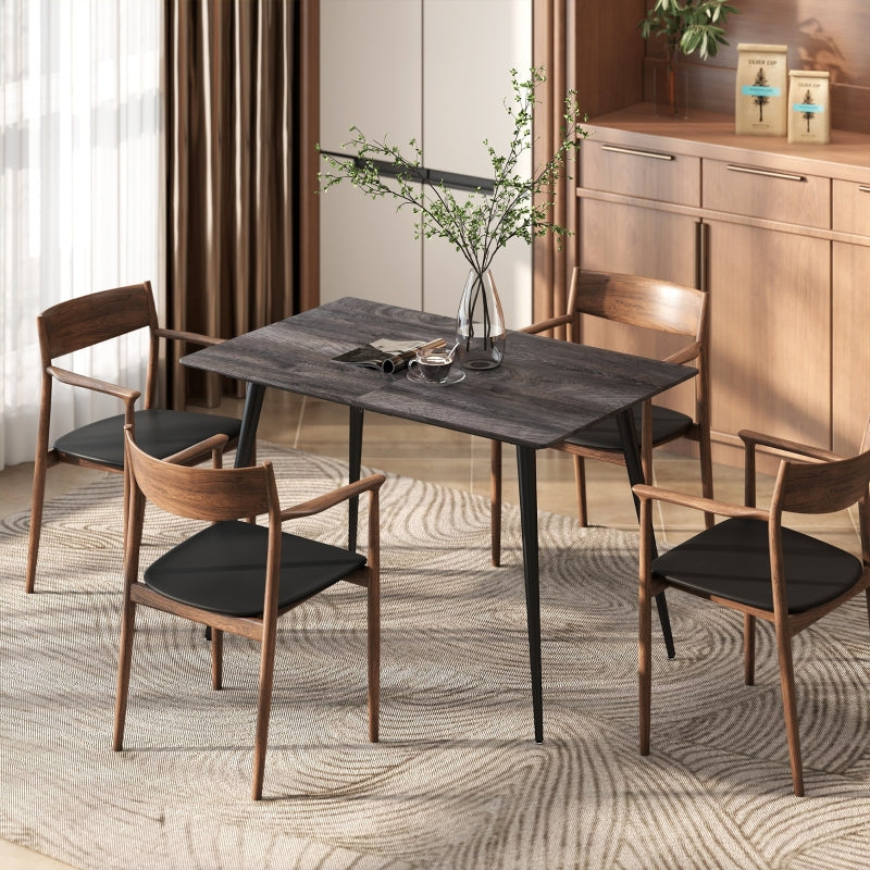 Extendable Dining Table 6-8 Seater Solid Steel Legs