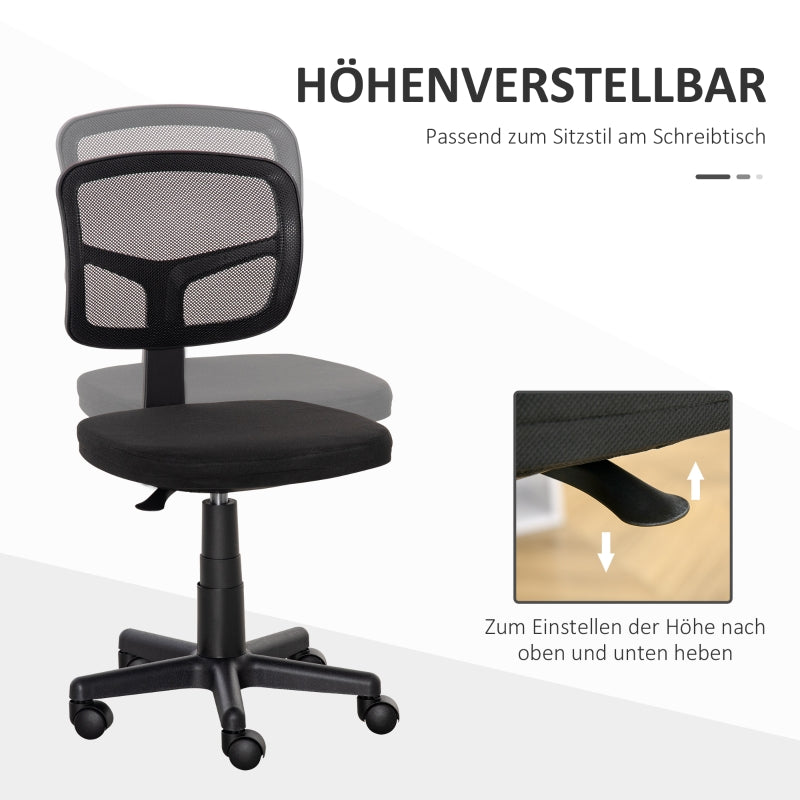 Vinsetto Office Chair Ergonomic Desk Swivel, Height-Adjustable, Black