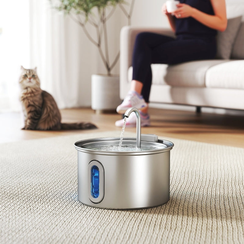 Cat Fountain 2.5L Quiet Pump LED Activated Carbon Filter