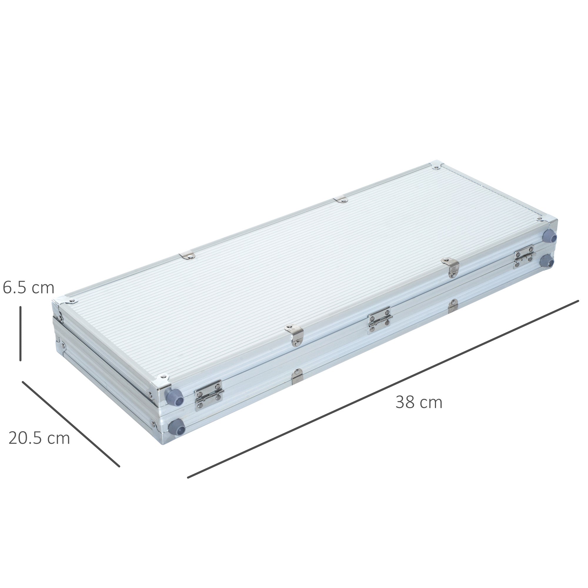 Poker case set 300 chips 2 decks of cards 5 dice aluminum