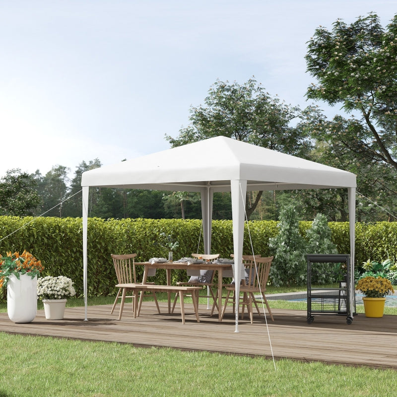 Pavilion, 2.7x2.7m Rectangular Water-Repellent, White