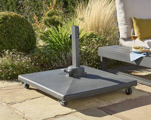 Royce - 50kg Plastic Concrete Base with Wheels & Tube (Black)