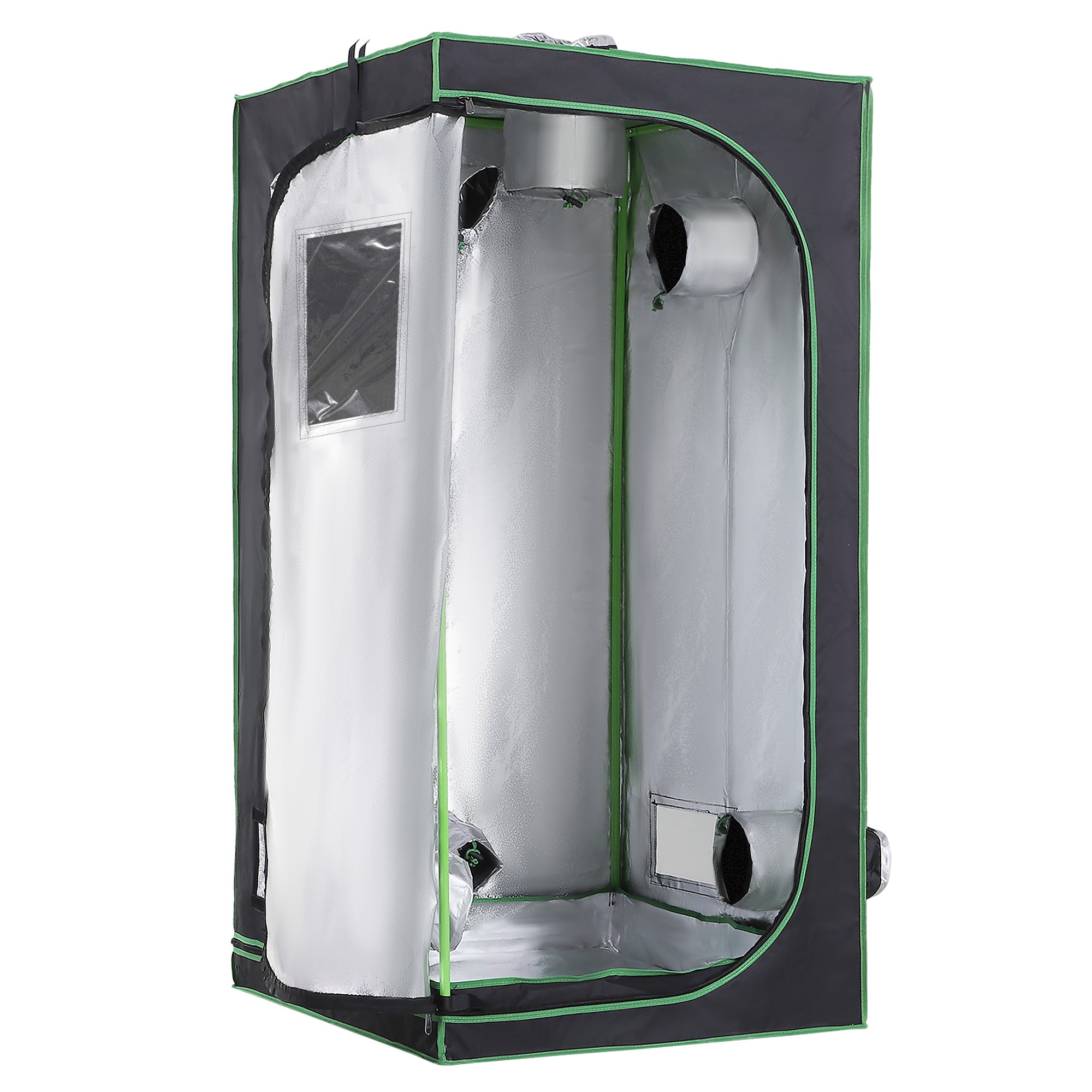 Grow Tent Hydroponic Adjustable Vents Floor Tray 80 x 80 x 160 cm Reflective Mylar