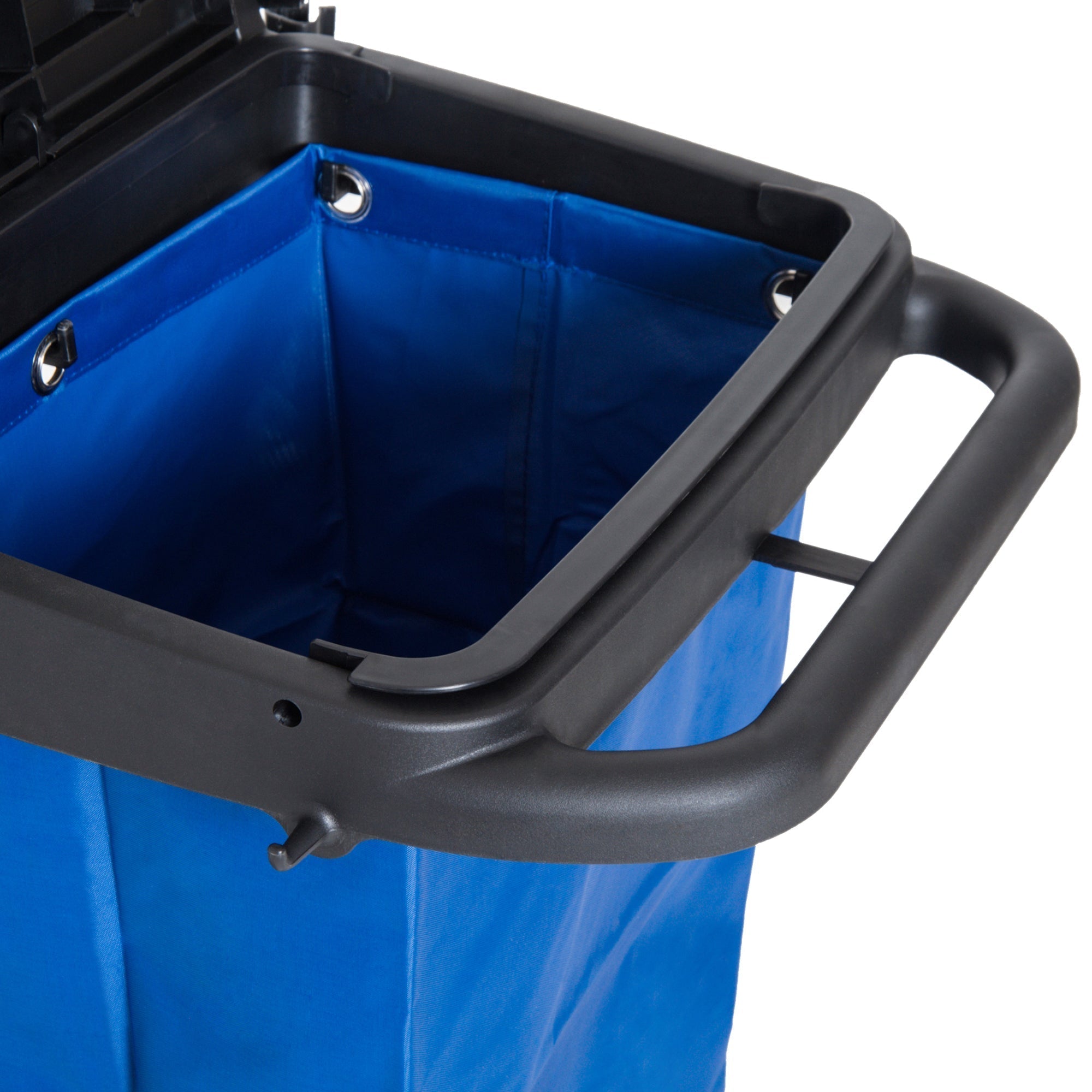 Cleaning Trolley 4-Wheel System Professional Cleaning 111x63.3x103cm, Black/Blue/Orange