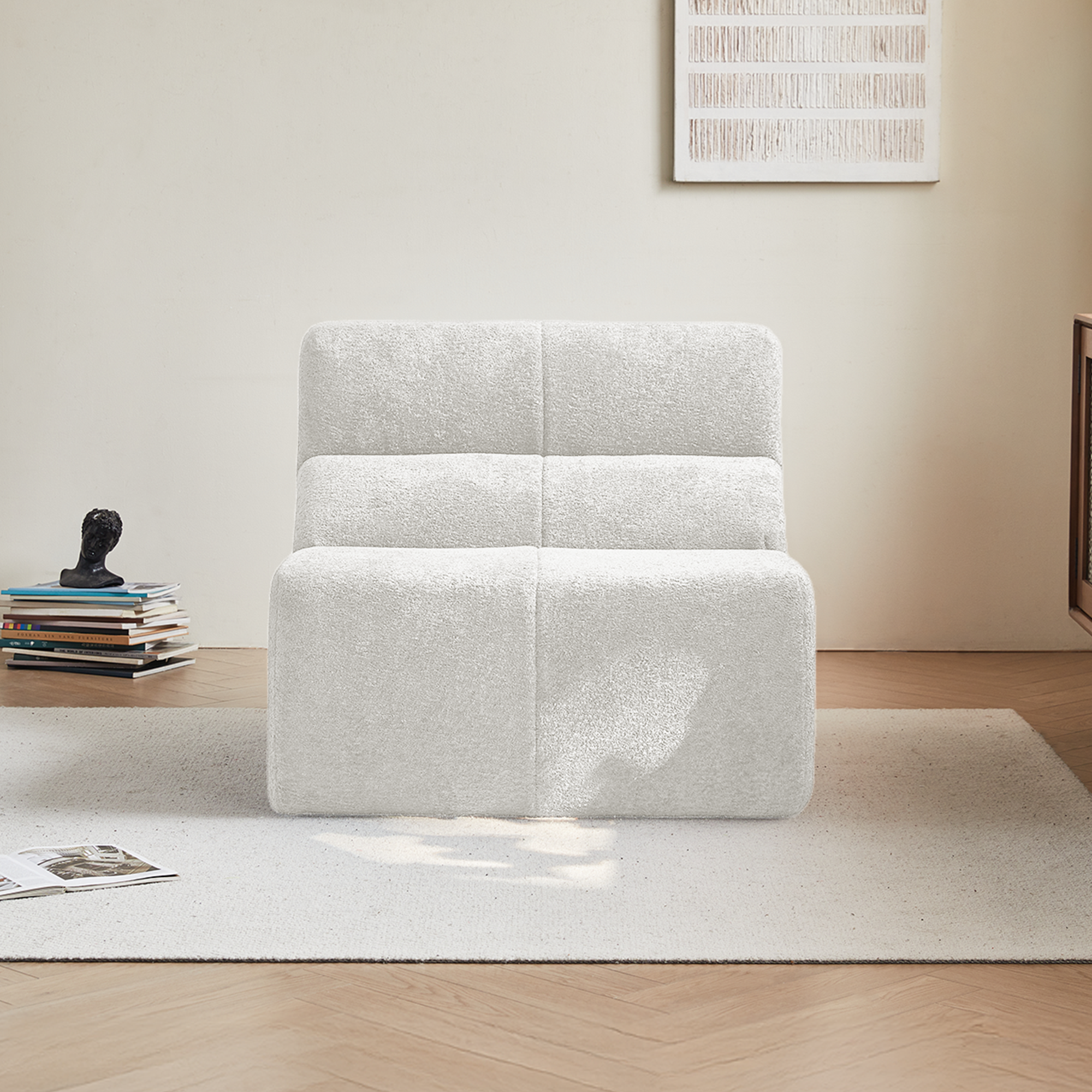 Single Sofa Chair Cloud-Soft Raindrop - Velvet