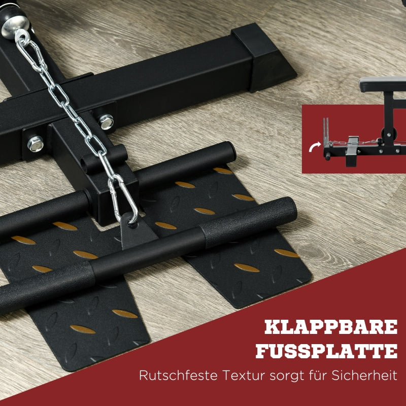 Heimtrainer Rudergerät, Home-Fitness-Gerät, Stahl, Kunstleder, Schwarz