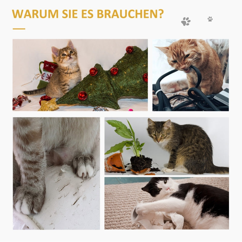 Kratzmatte, 2-teilig Sisal für Katzen, Grau