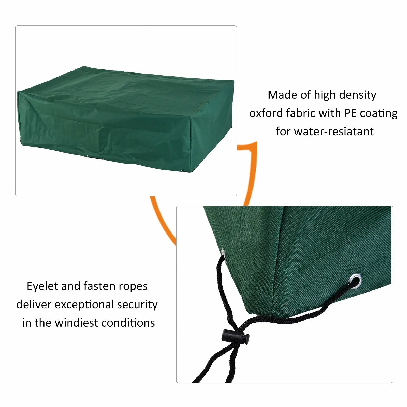 Garden Furniture Cover Waterproof Anti-UV Oxford Fabric Green