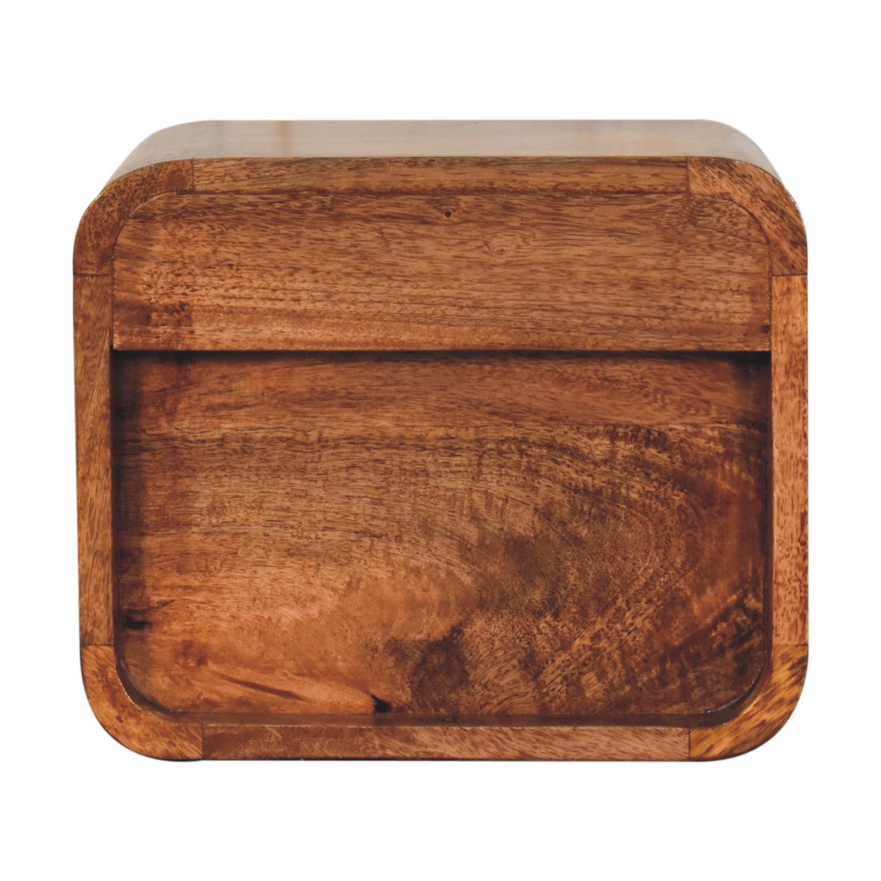 Mini Curved Wall Mounted Bedside, Honey Caramel