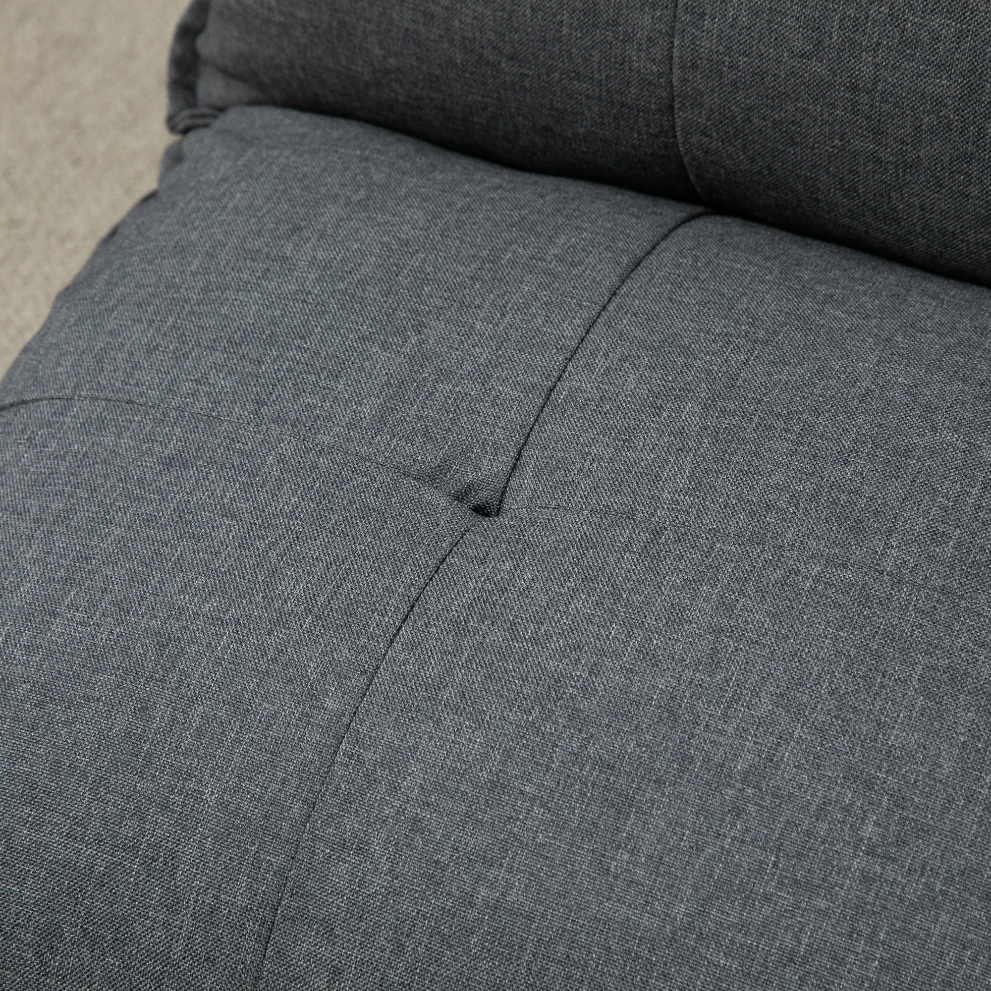 2-in-1 Floor Chair Sofa Bed, 13-Position Adjustable Backrest, Linen Gray