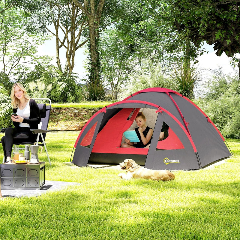 camping tent 3 person lightweight waterproof UV 50+ dome