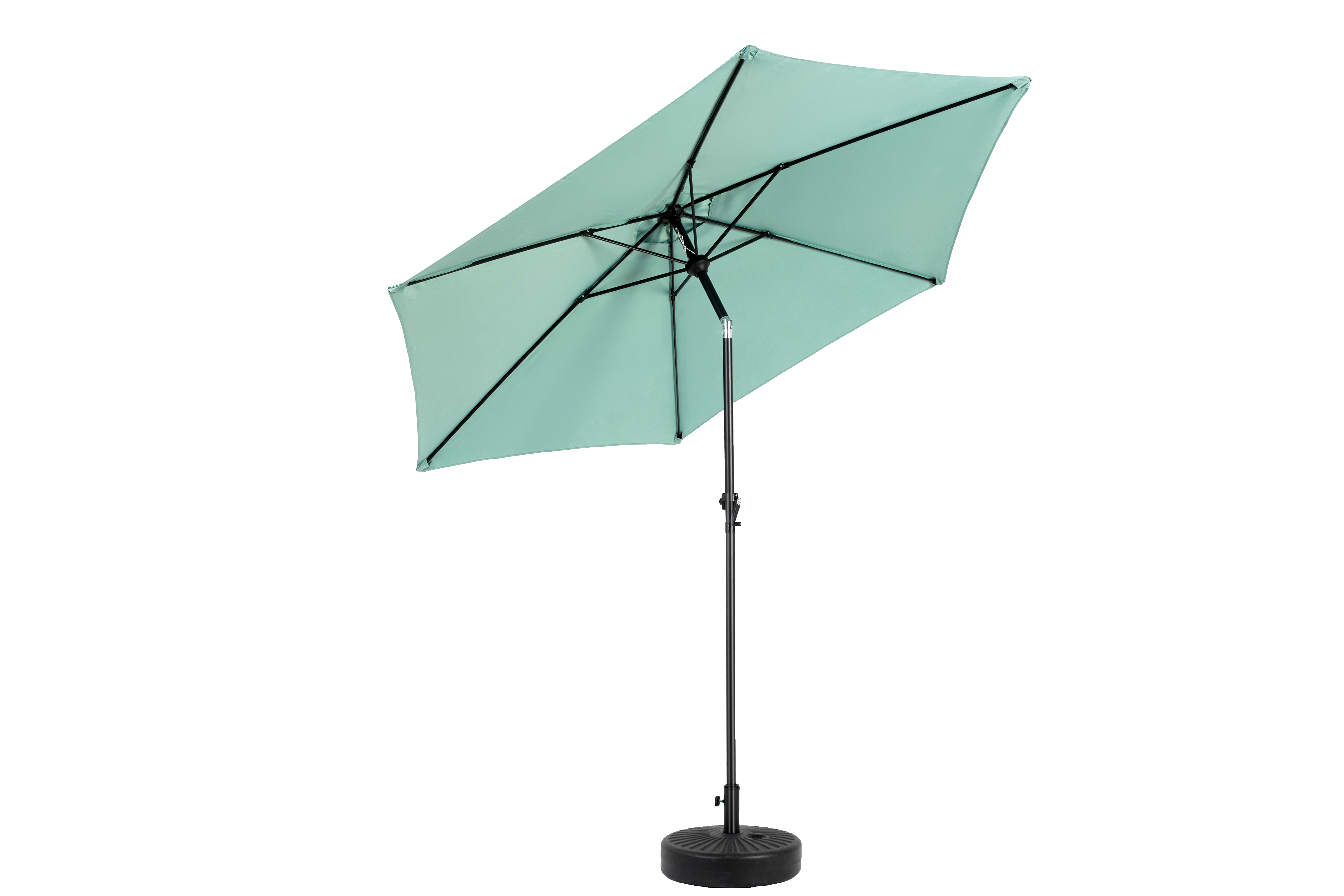 9 Ft Double Sided Outdoor Umbrella, Rectangular Large with Crank, Light Green