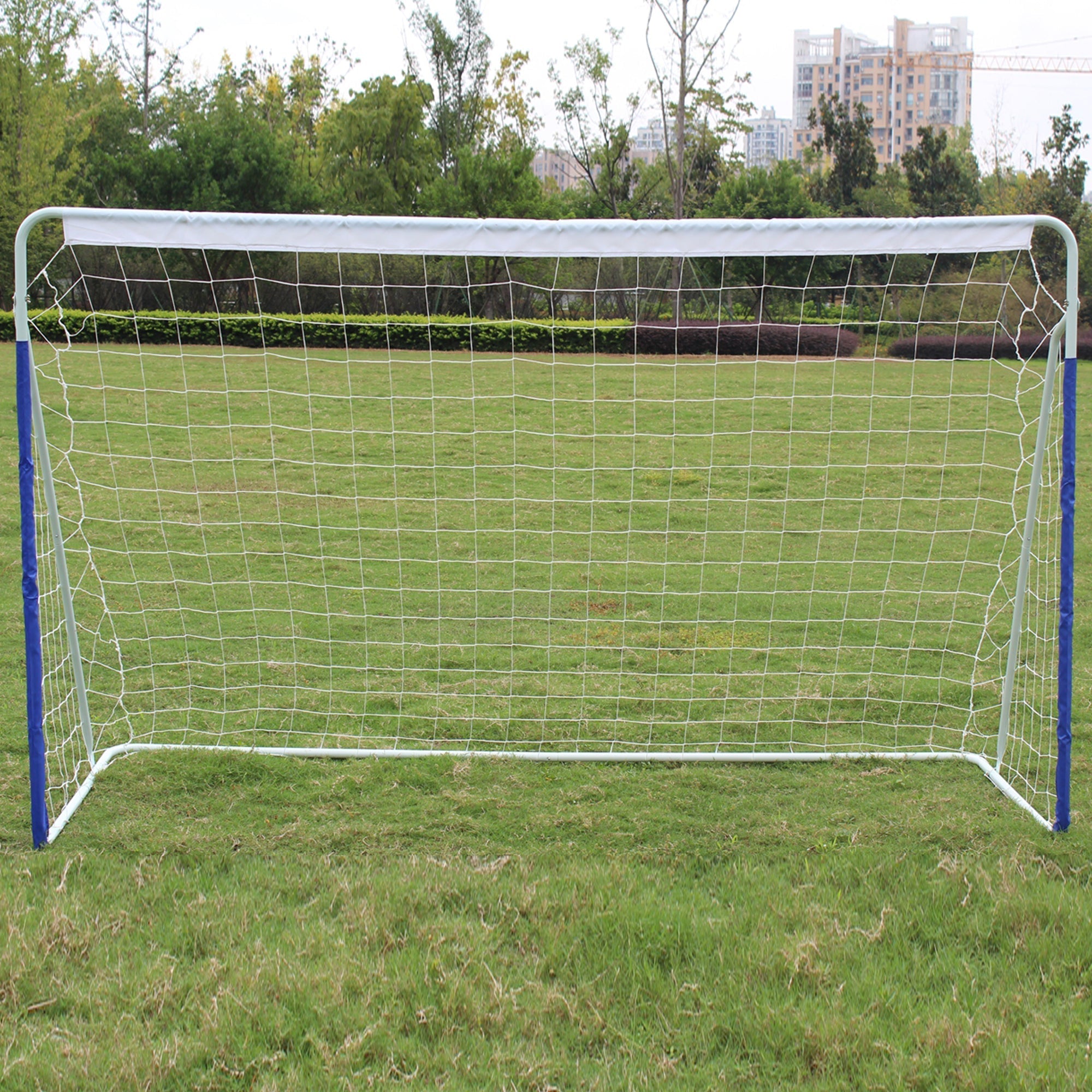 Professionelles Fußballtor – Hochleistungs-Stahlrahmen, Blau