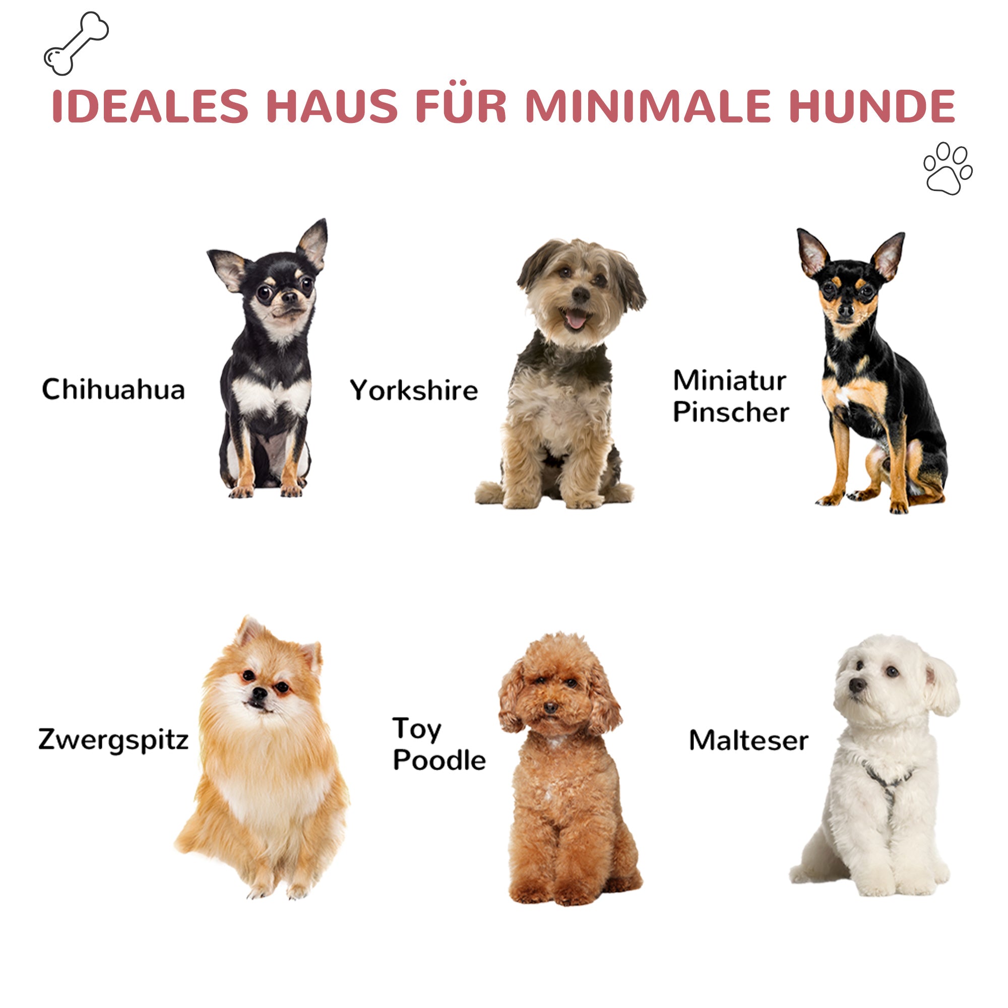 Hundeaußenzwinger mit Dachluke, Tor, Luftzirkulation, Rot