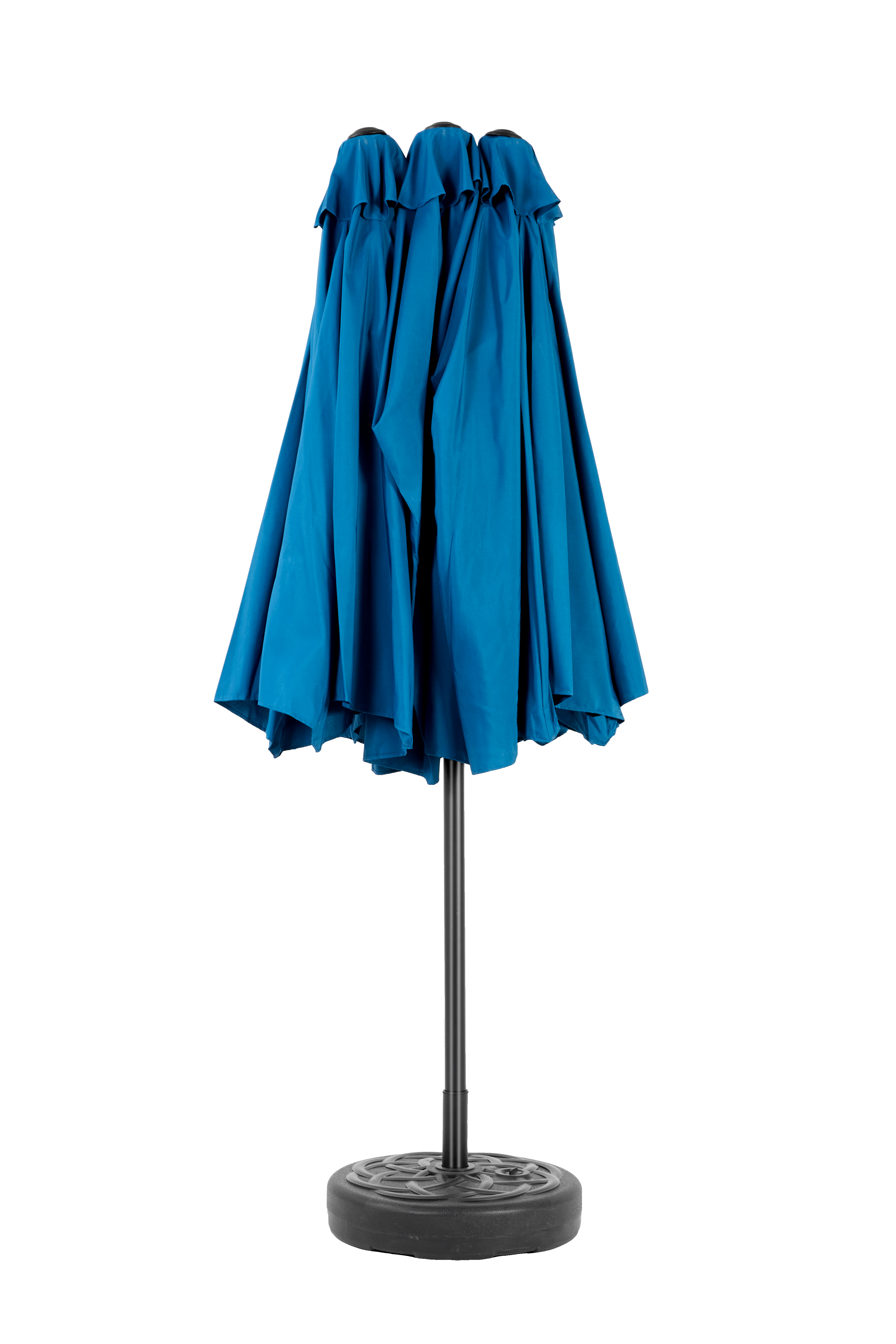 14.8 Ft Double Sided Outdoor Umbrella Rectangular Large with Crank, Dark Blue