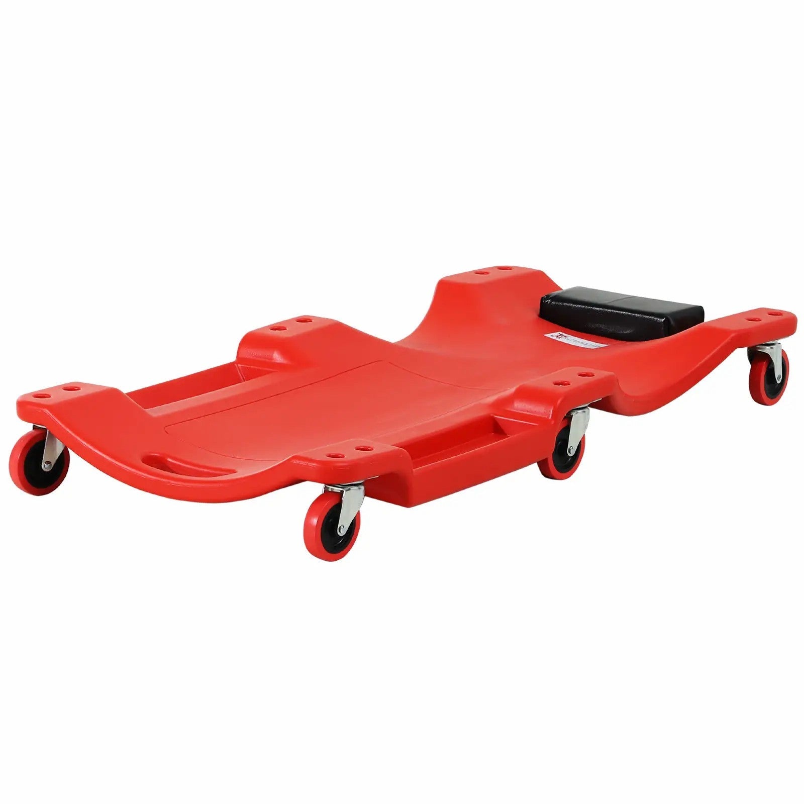 DURHAND Car Rolling Board Workshop Bed, 6 Wheels, 120 kg Load Capacity, Red