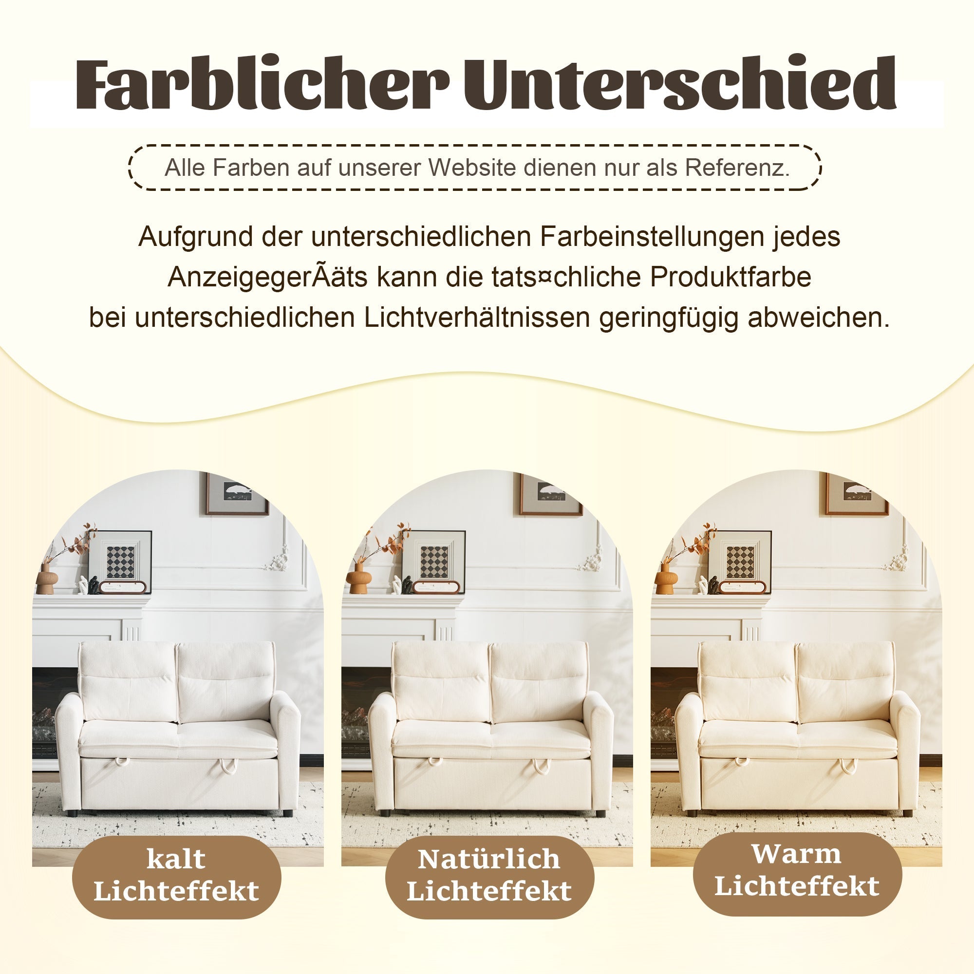 Sofa Bed, Modern 2-Seater Foldable with Pull-Out & Adjustable Backrest