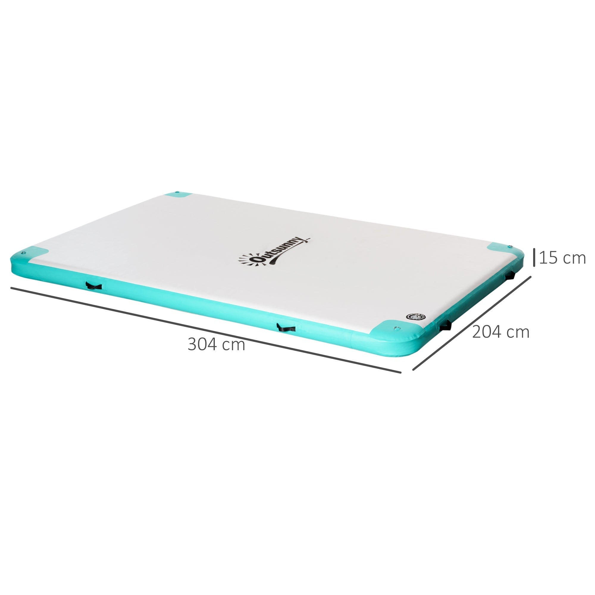 Aufblasbare Schwimminsel, 500 kg Tragkraft, Pool-See-Lounge, Kunststoff