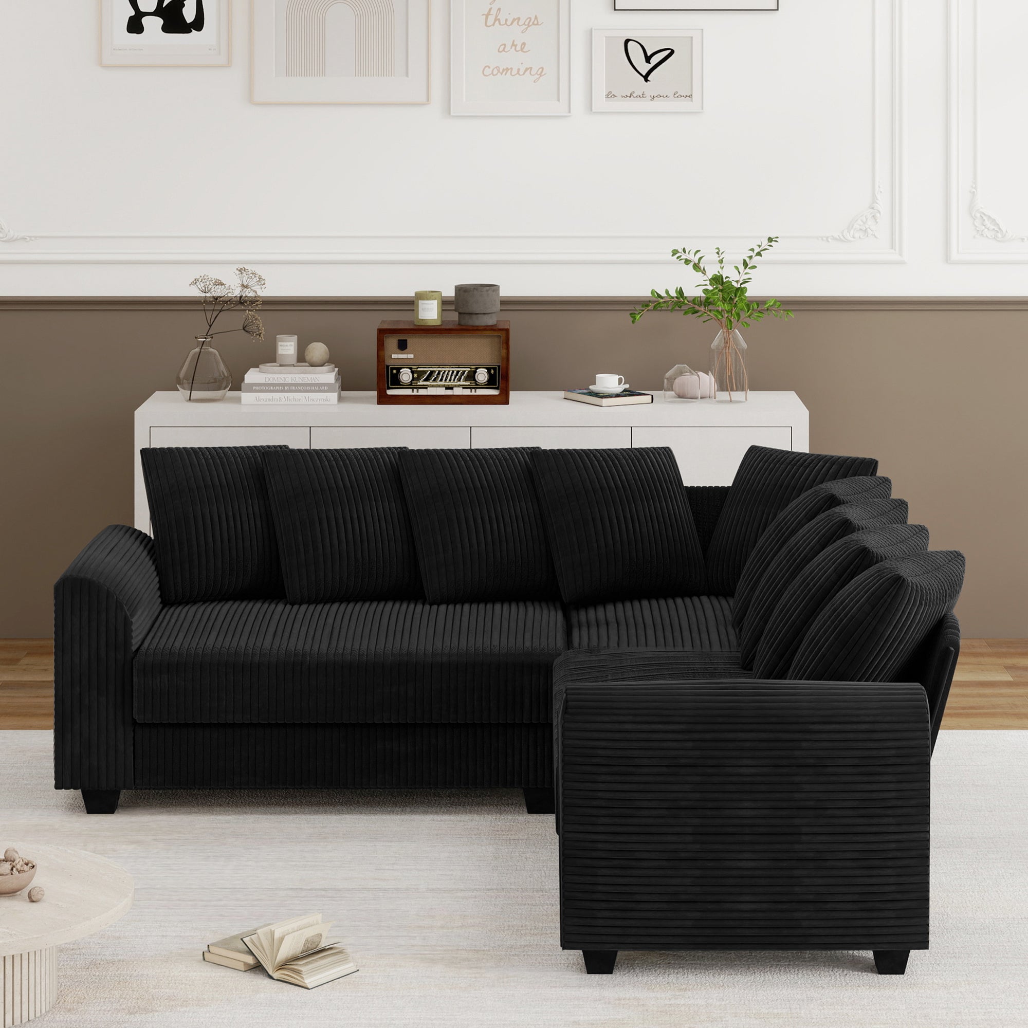 Modular Combination Sofa L-Shaped Corner Module Steering Cushions