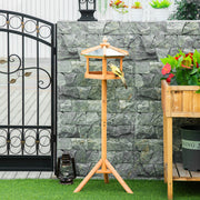 PawHut Birdhouse Bird Villa Feeder with Stand and Zinc Roof