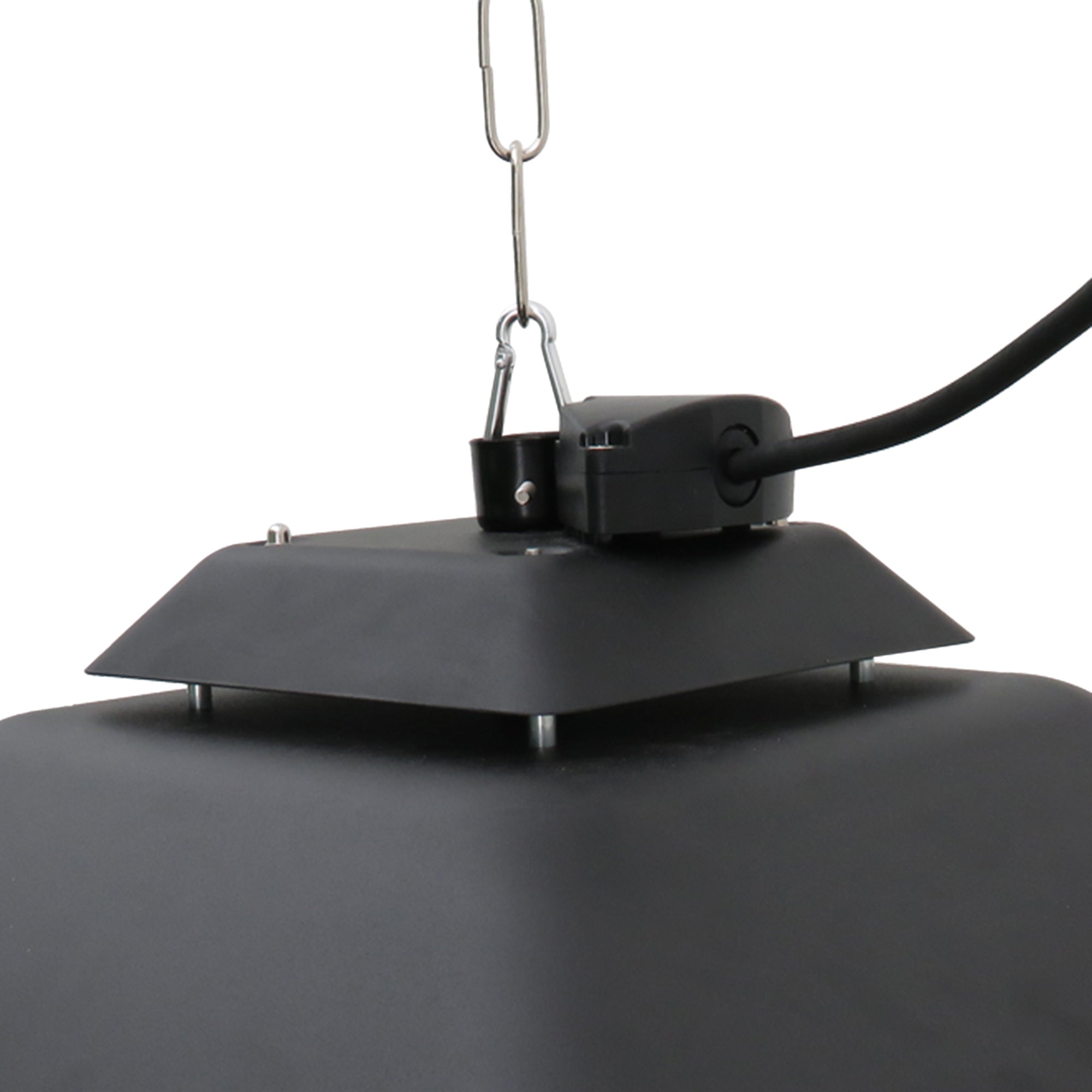Patio Heater Ceiling Heater with Remote Control LED Lighting 2000W Black