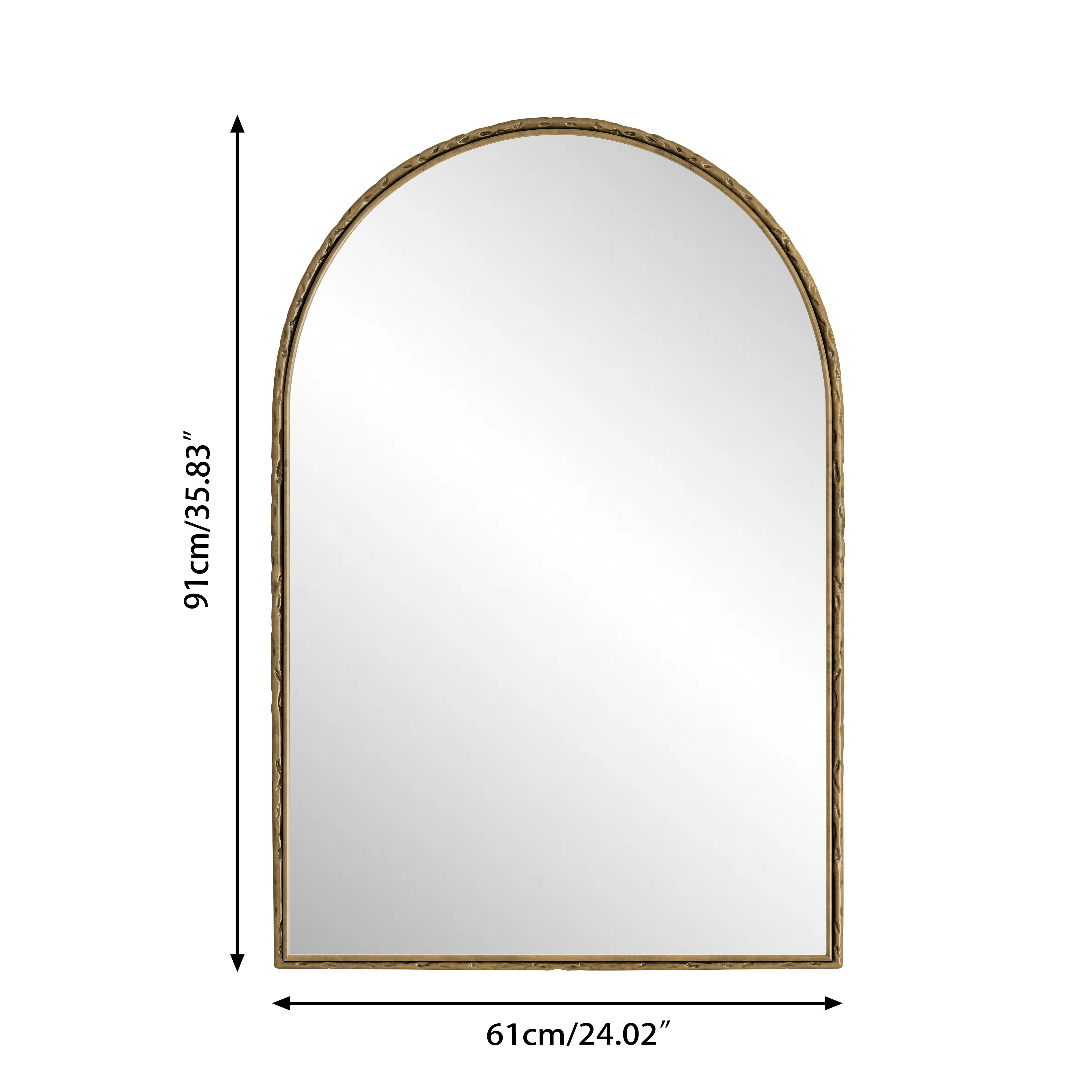 Arched Mirror Wall Decor Vanity Bathroom Gold