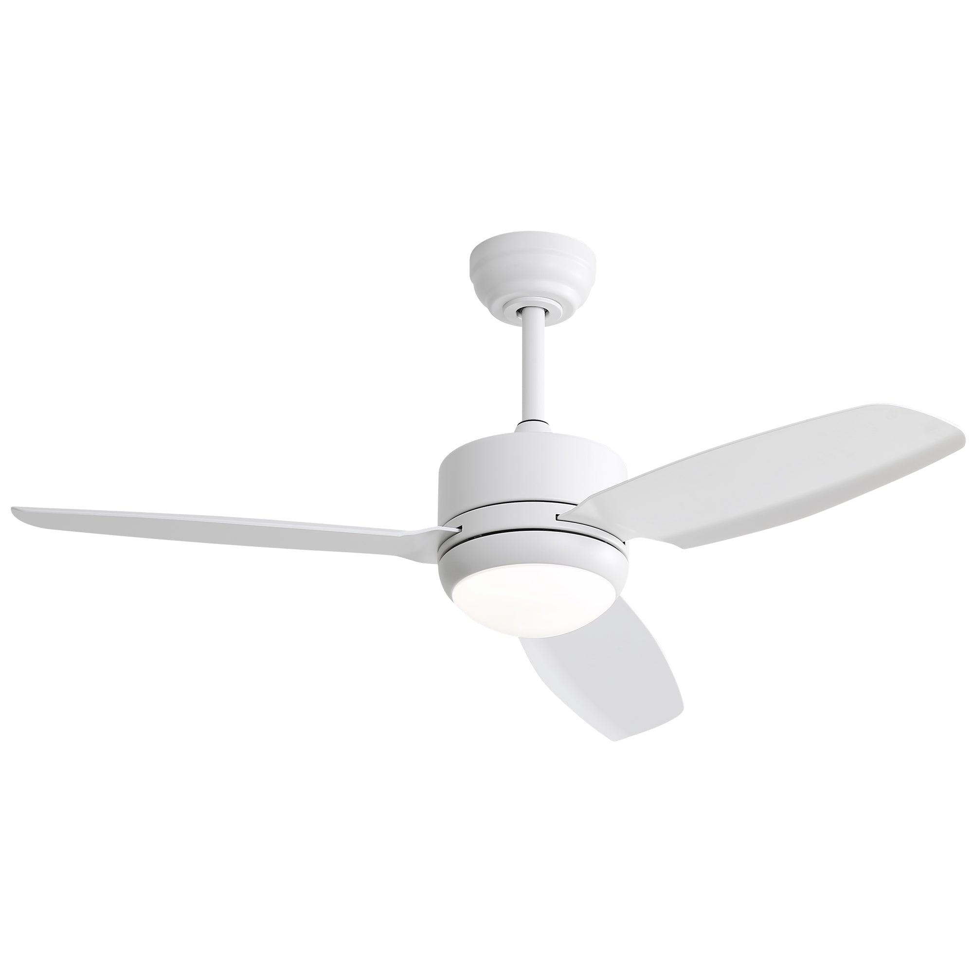 46-inch LED Ceiling Fan, 6 Speeds, DC Motor, ABS Blades, White