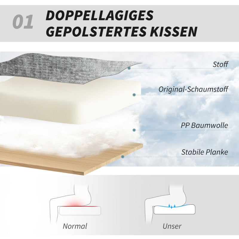 Bürostuhl ohne Armlehnen, drehbar, gepolstert, höhenverstellbar, Stahl, Grau