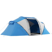 Campingzelt für 4-6 Personen, leicht, stabil, wasserdicht, blau