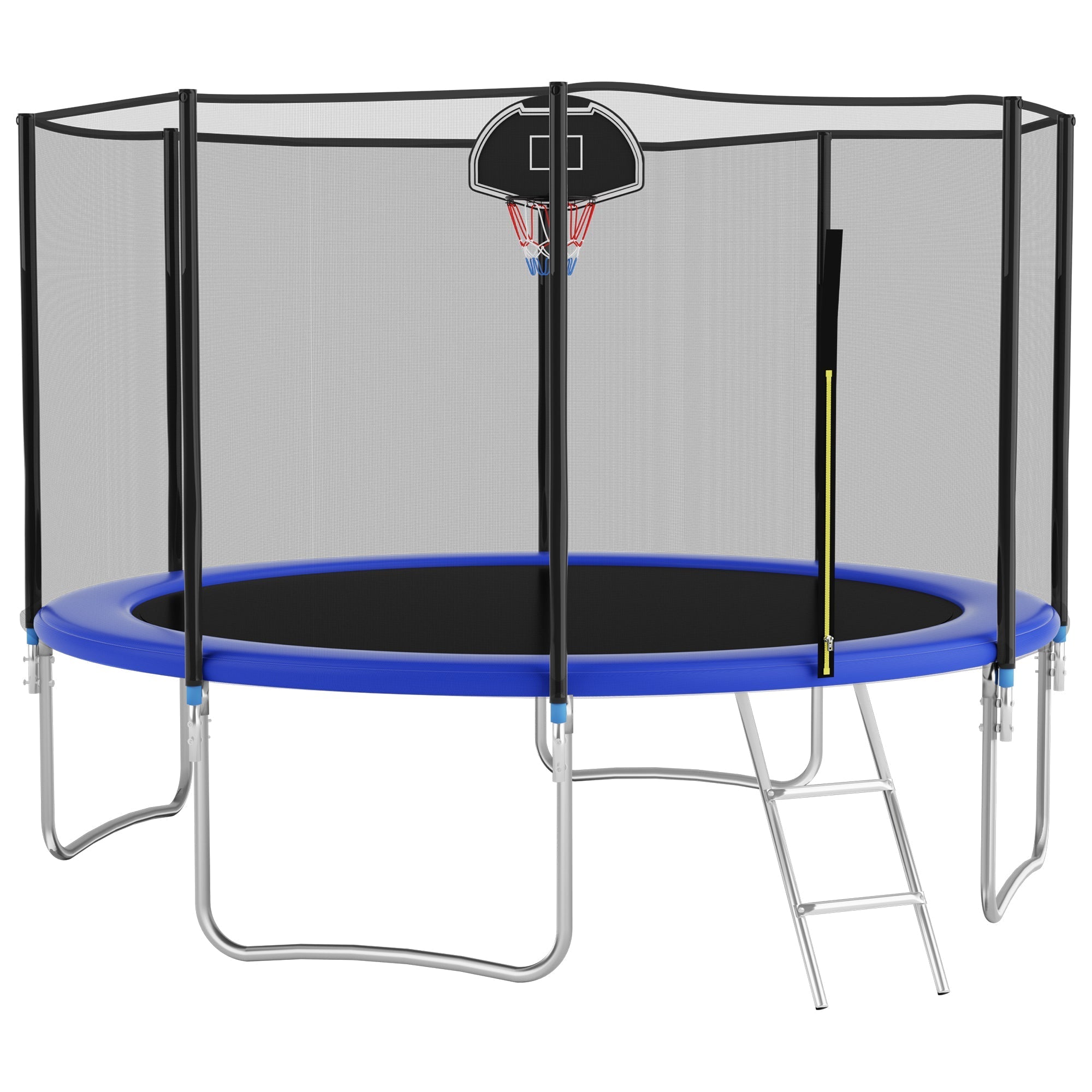 Outdoor Trampoline, 366 cm with Reinforced Leg Crossbars and One-piece Construction, Stable and Robust