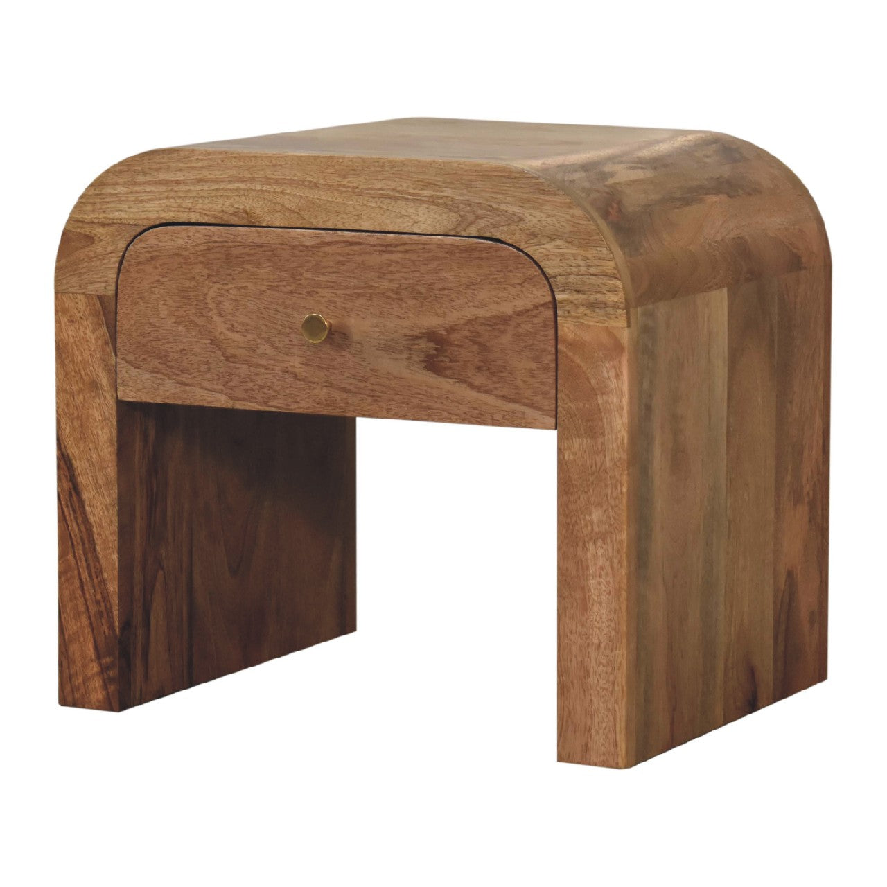 Darcy Bedside, 1 Drawer, Solid Wood Brown
