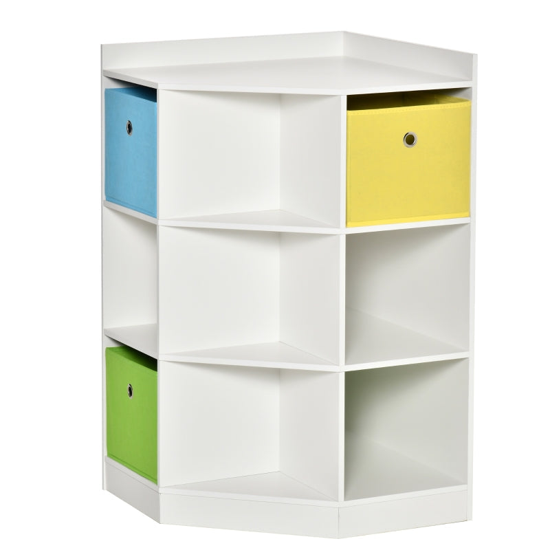 Children's Corner Shelf Storage Boxes Toy Storage White