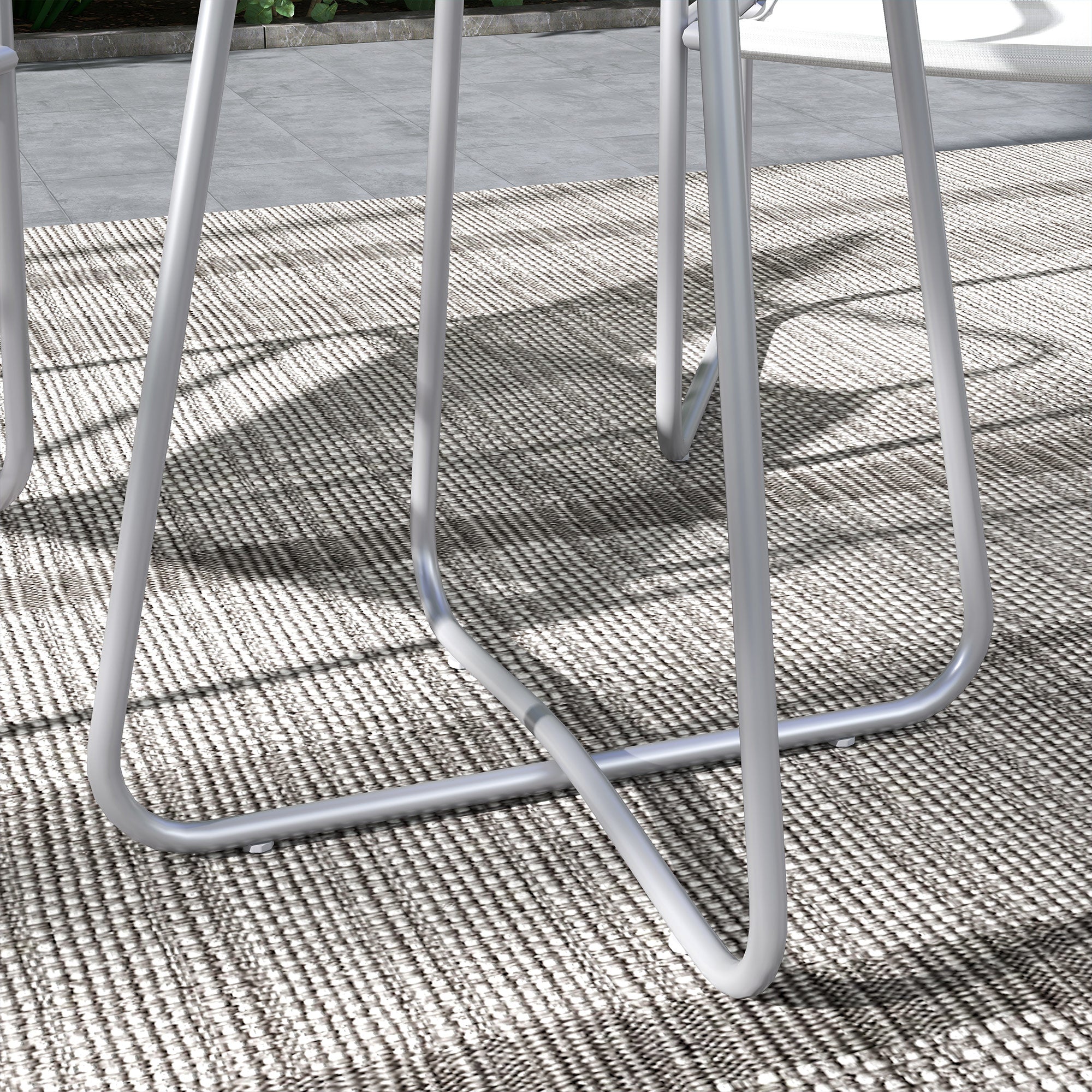 3-piece Bistro Set, Balcony Furniture, Mesh Light Grey