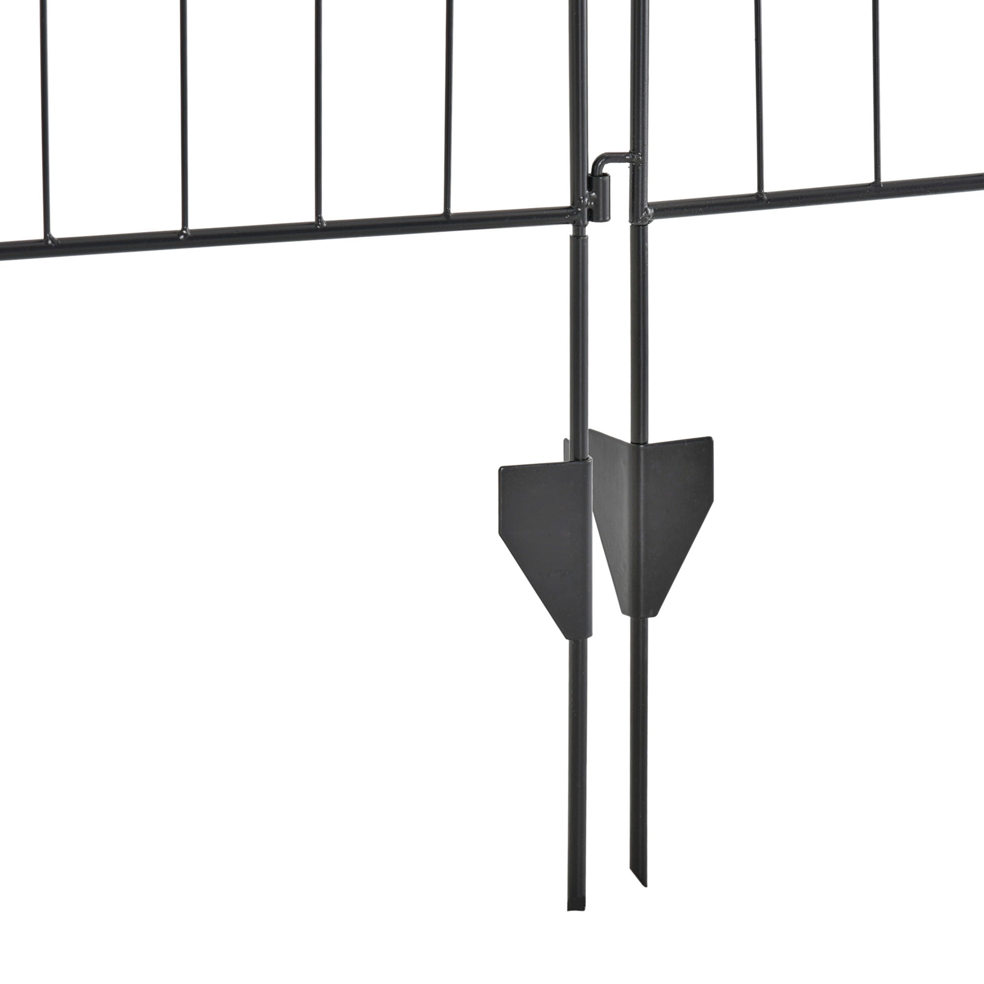 Garden Decorative Fence 4 Panels 44in x 12ft Landscape Edging Metal Wire