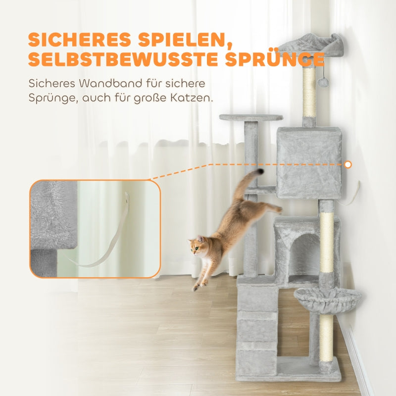 PawHut Cat Tree 160cm Multiple Levels Sisal