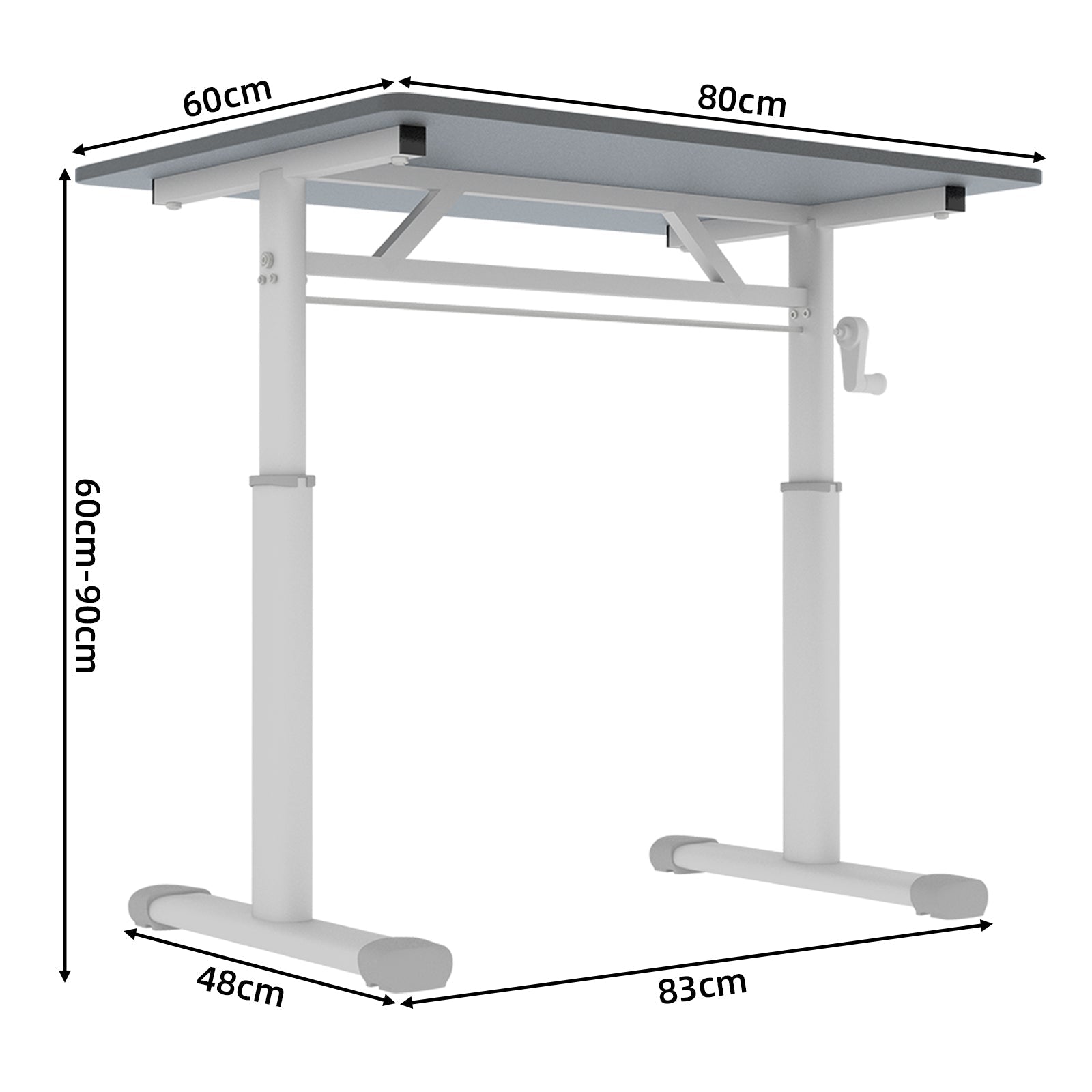 Adjustable Study Desk: Height-Adjustable, Multi-Purpose Home/Office Desk, Compact Design