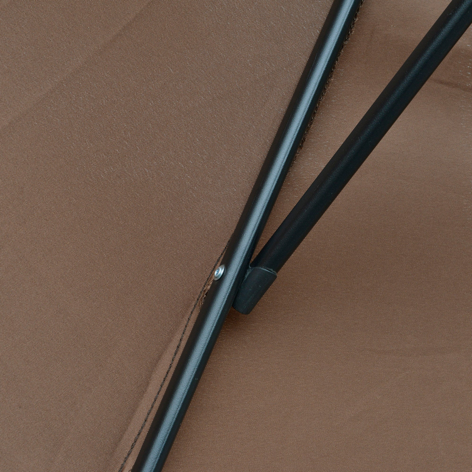 Cantilever Parasol, Sunshade Ø3x2.5m with Crank, Steel Frame, Coffee Polyester Fabric