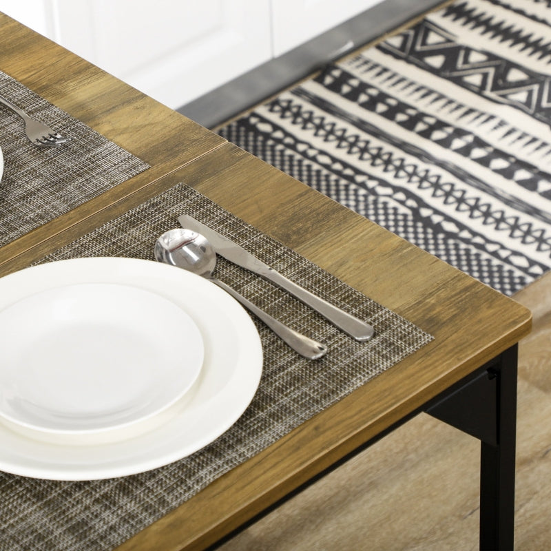 Dining Table and Bench Set, for 4 Space Saving, Natural