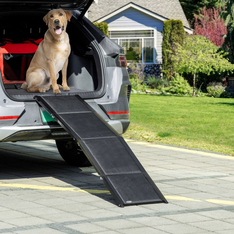Hunderampe, faltbar, rutschfest für Hunde, Schwarz