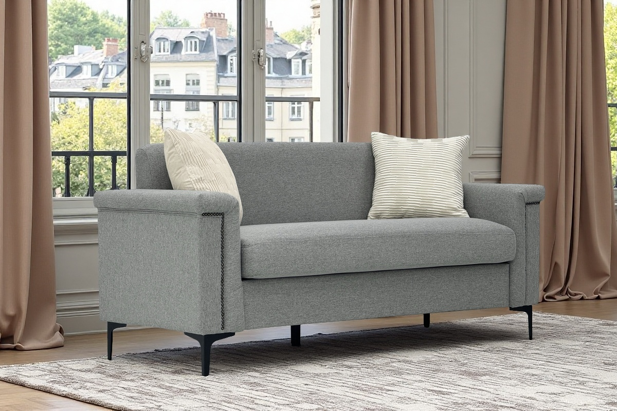 Sofa Scandinavian Elegant Solid Wood Frame - Linen Fabric
