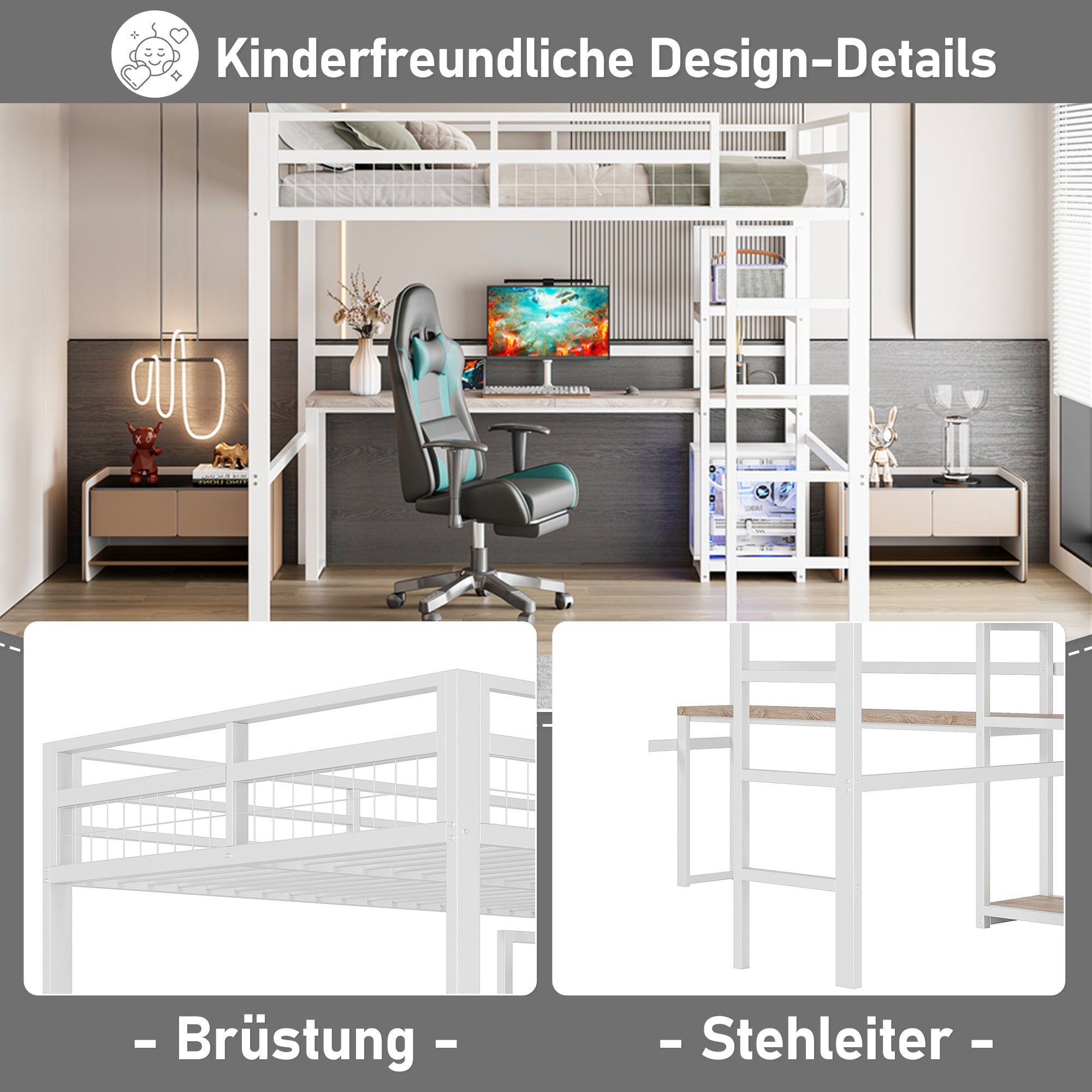 Single pink bed with storage