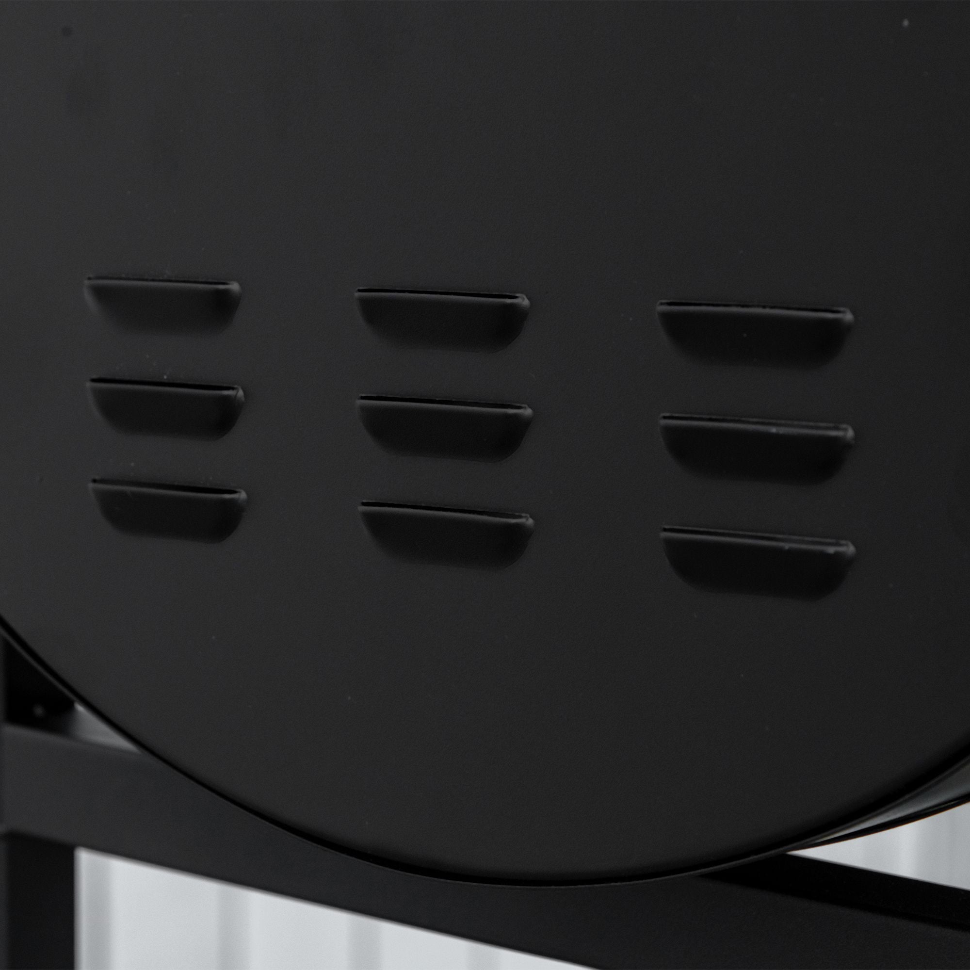 Steel Charcoal BBQ 2-Grill with Wheels, Black