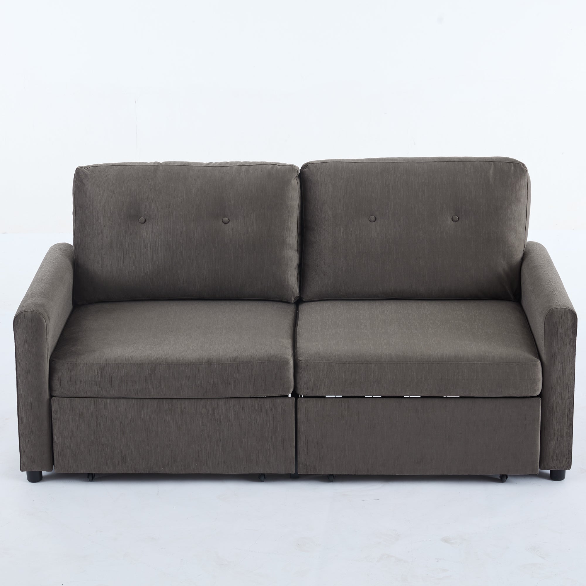 Sofa, 2-seater with Drawer Storage Function, Dark Grey