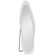 Full Length Mirror, 50 x 160 cm, Irregular Wavy, White Velvet