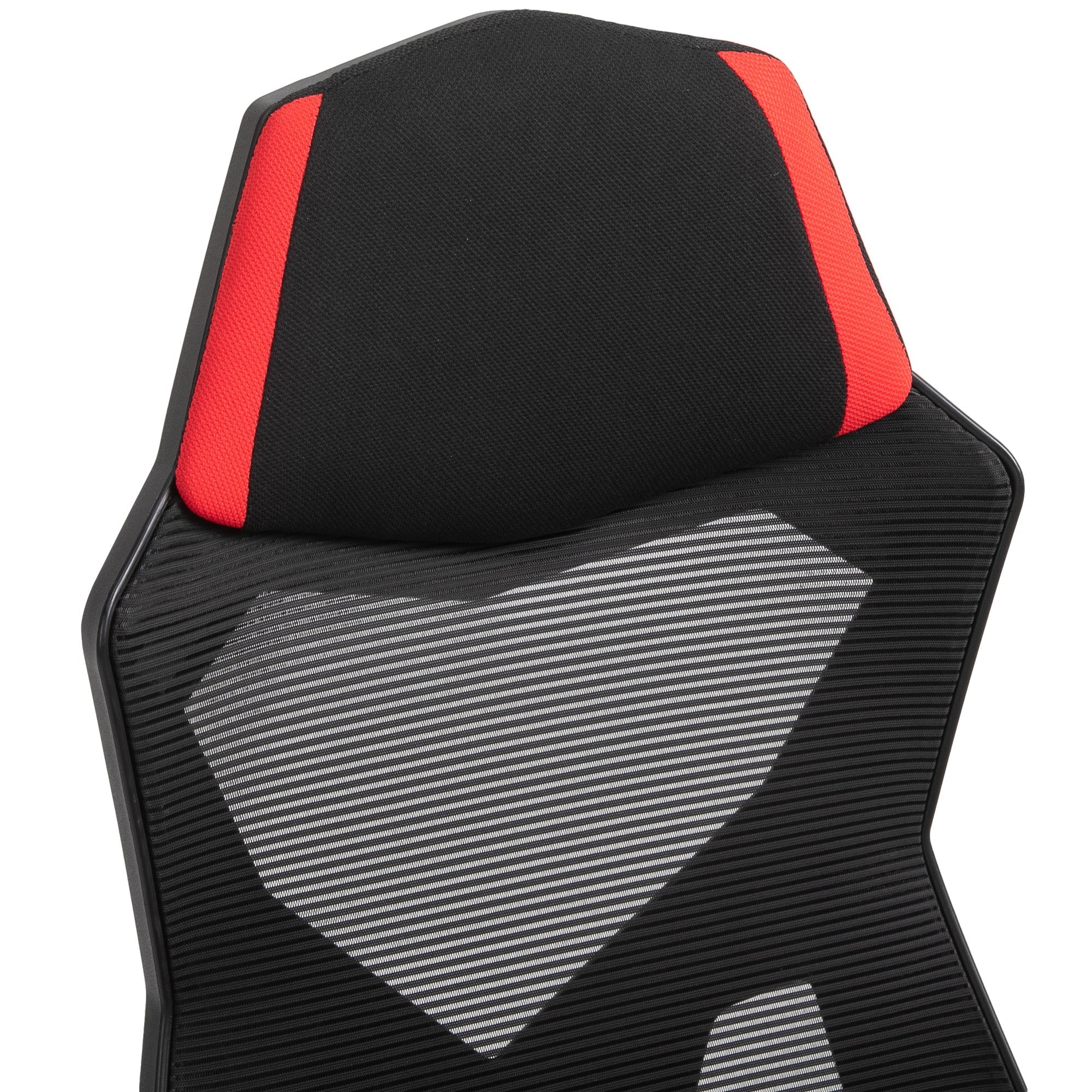 Vinsetto Gaming Chair with Footrest, Height Adjustable, Polyester Black Red