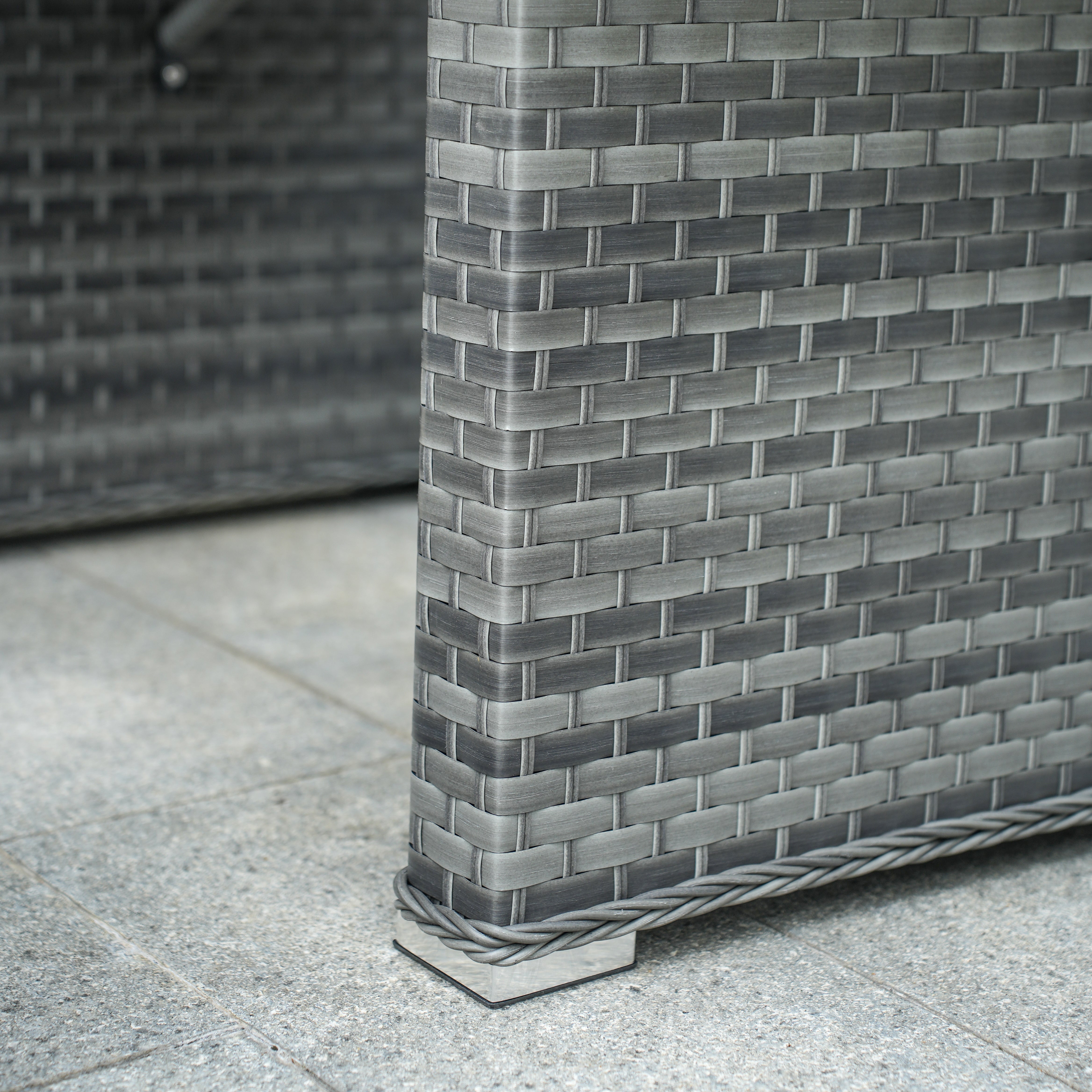 Ravenna - Corner Sofa Set with Rectangular Table (Grey)