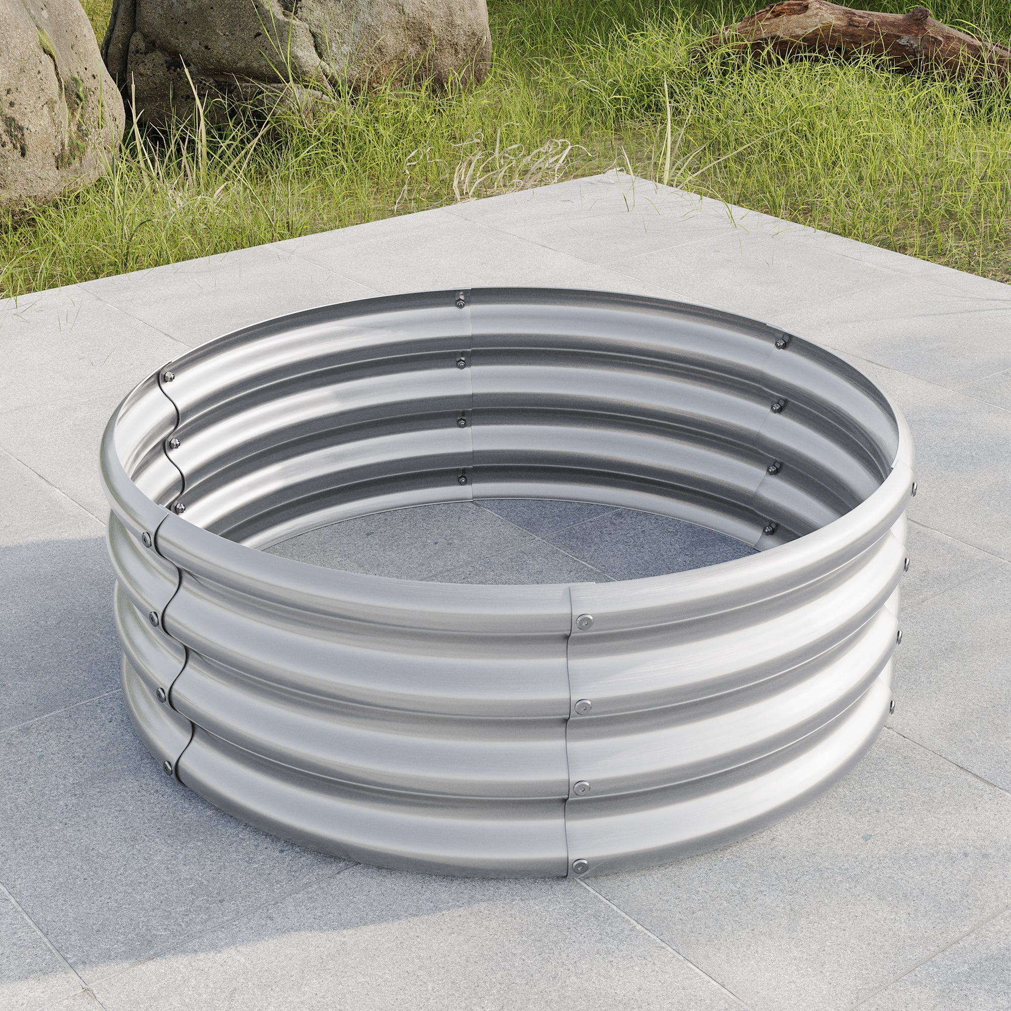 Raised Garden Bed, Horticulture Vegetables Flowers, Silver