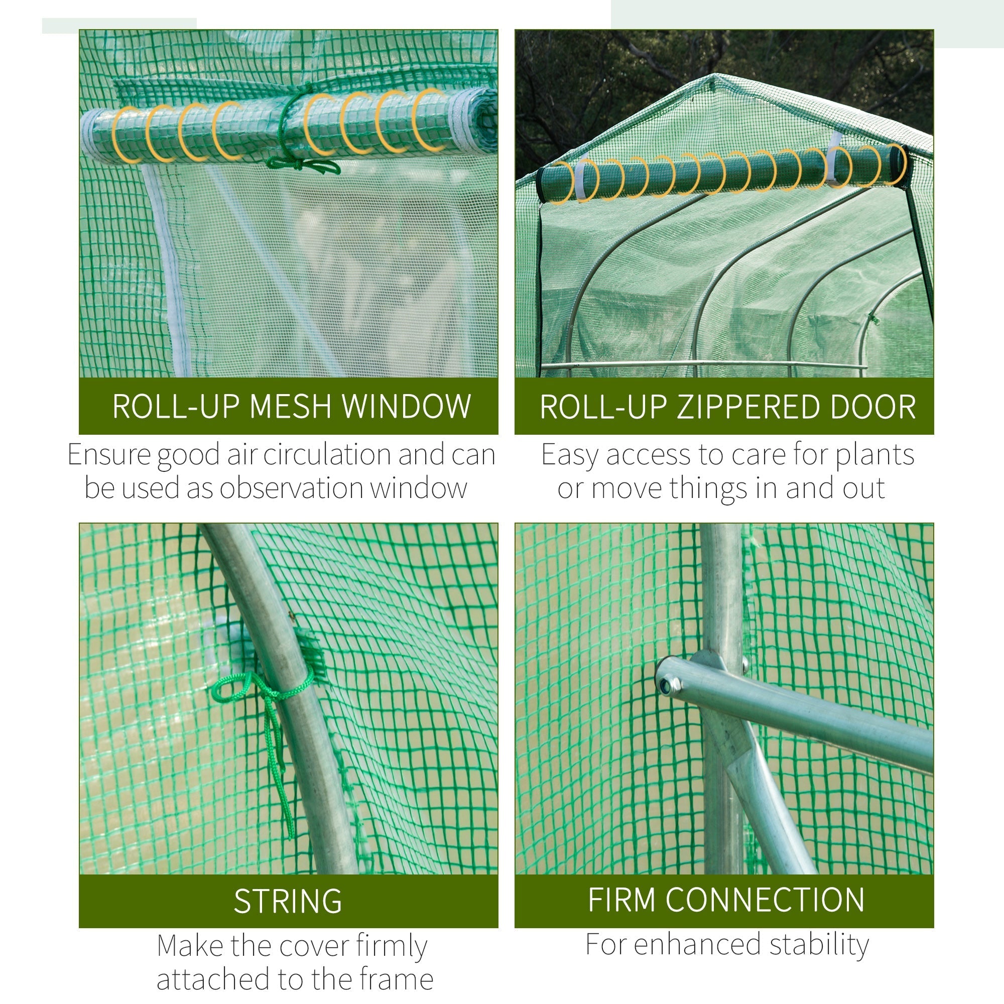 Polytunnel Greenhouse, Walk-in with Windows & Door (3 x 2 M)