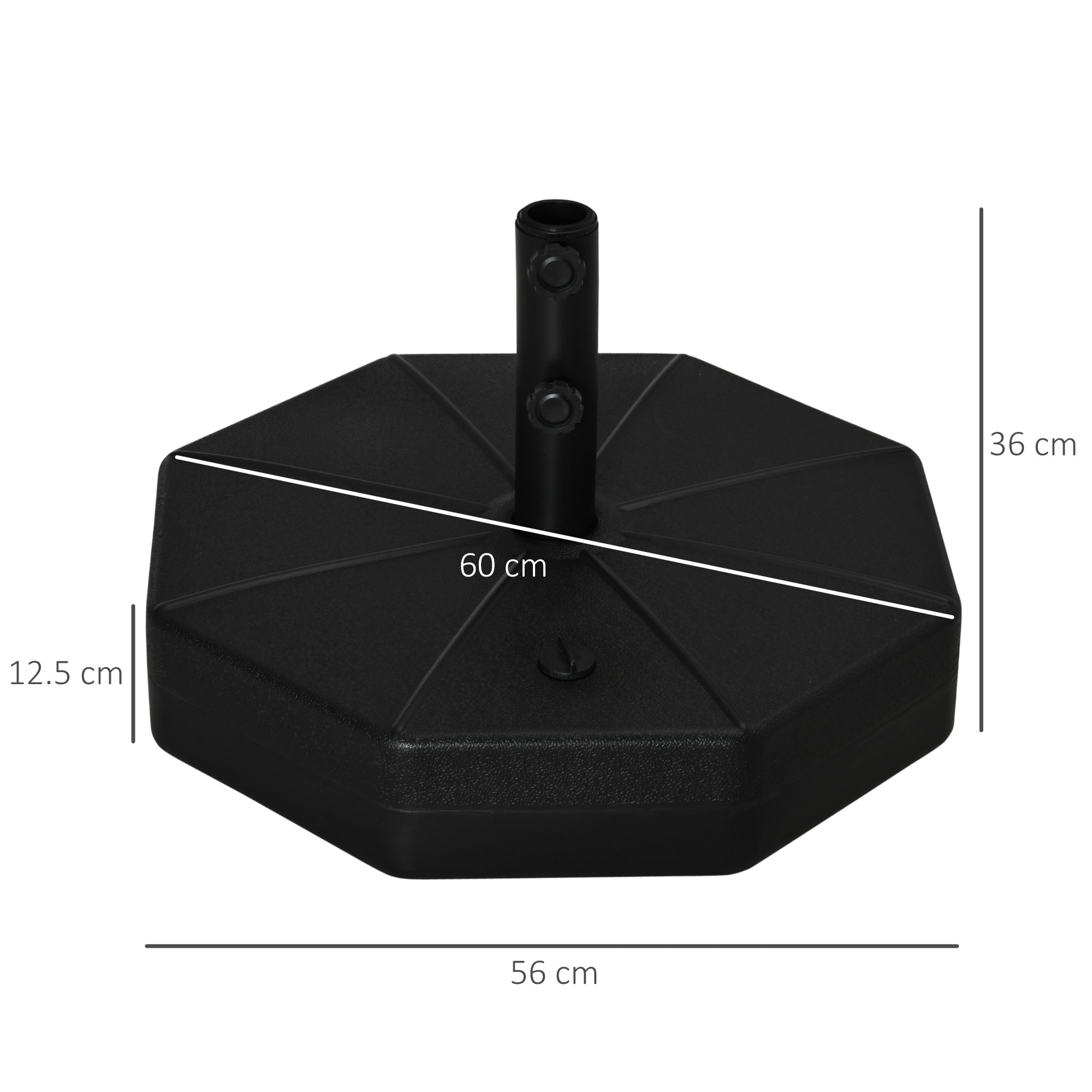 Parasol Base, Fillable Water/Sand 38mm/48mm Stable, Material Unknown